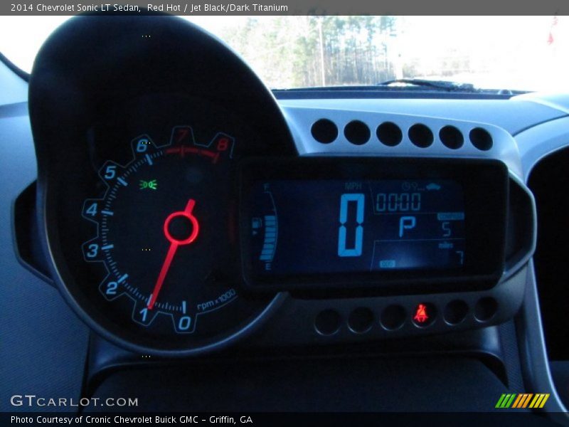 Red Hot / Jet Black/Dark Titanium 2014 Chevrolet Sonic LT Sedan
