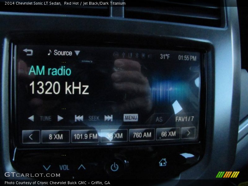 Red Hot / Jet Black/Dark Titanium 2014 Chevrolet Sonic LT Sedan