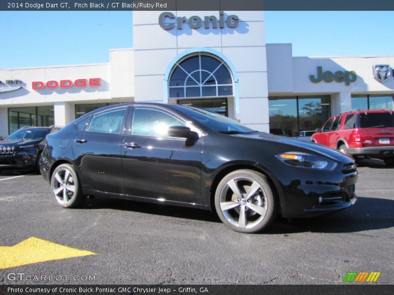 Pitch Black / GT Black/Ruby Red 2014 Dodge Dart GT
