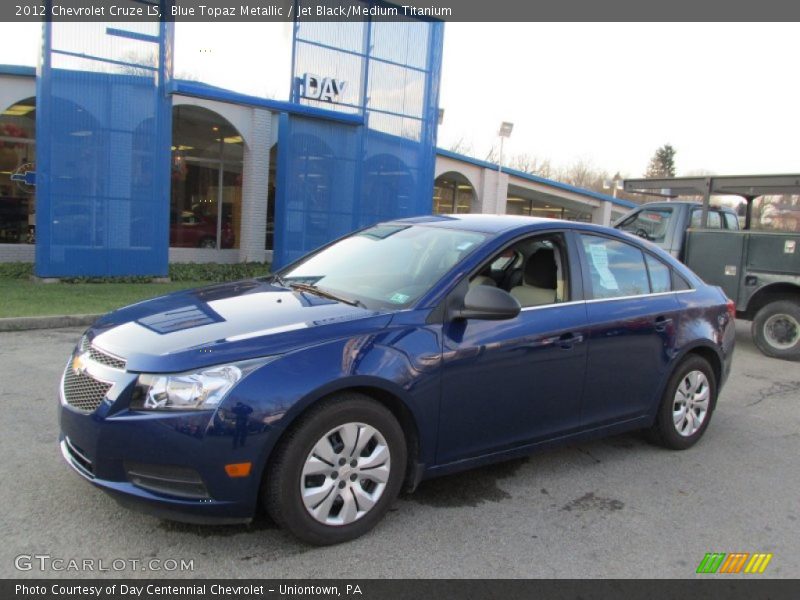 Blue Topaz Metallic / Jet Black/Medium Titanium 2012 Chevrolet Cruze LS
