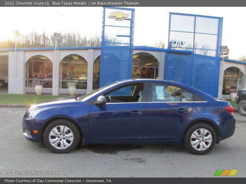 Blue Topaz Metallic / Jet Black/Medium Titanium 2012 Chevrolet Cruze LS