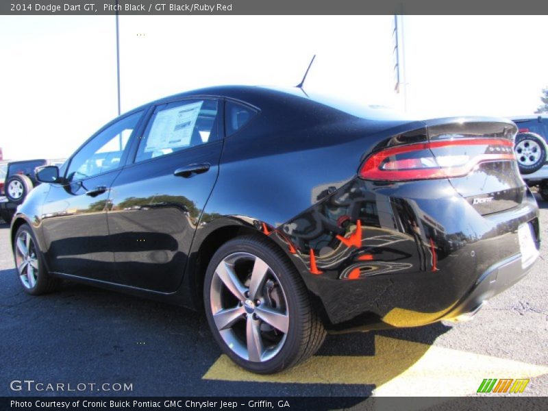 Pitch Black / GT Black/Ruby Red 2014 Dodge Dart GT