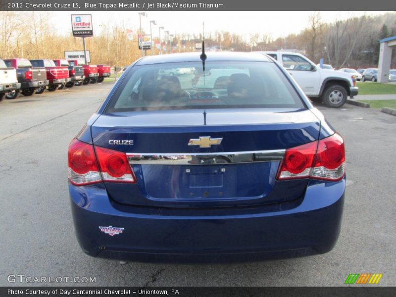 Blue Topaz Metallic / Jet Black/Medium Titanium 2012 Chevrolet Cruze LS