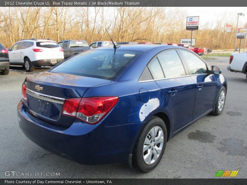 Blue Topaz Metallic / Jet Black/Medium Titanium 2012 Chevrolet Cruze LS