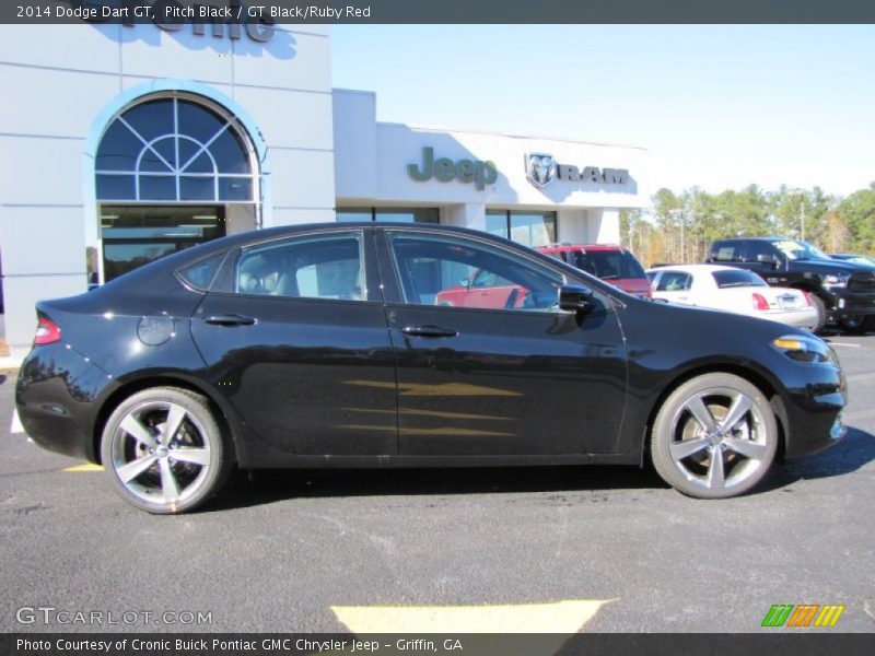 Pitch Black / GT Black/Ruby Red 2014 Dodge Dart GT