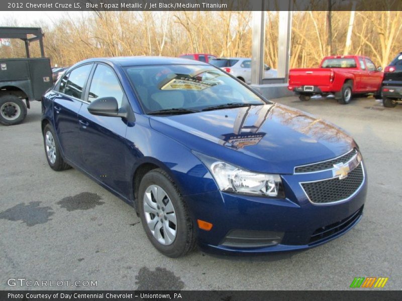 Blue Topaz Metallic / Jet Black/Medium Titanium 2012 Chevrolet Cruze LS