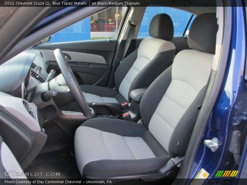 Blue Topaz Metallic / Jet Black/Medium Titanium 2012 Chevrolet Cruze LS