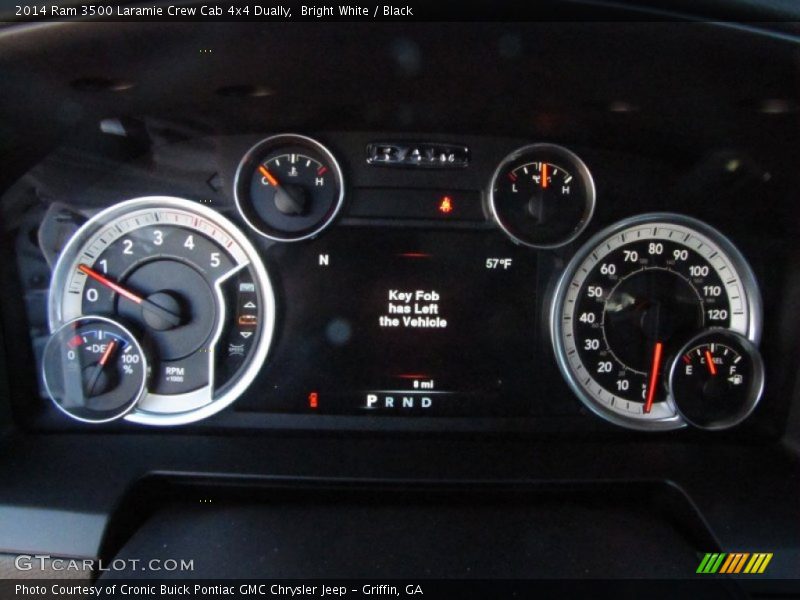 Bright White / Black 2014 Ram 3500 Laramie Crew Cab 4x4 Dually