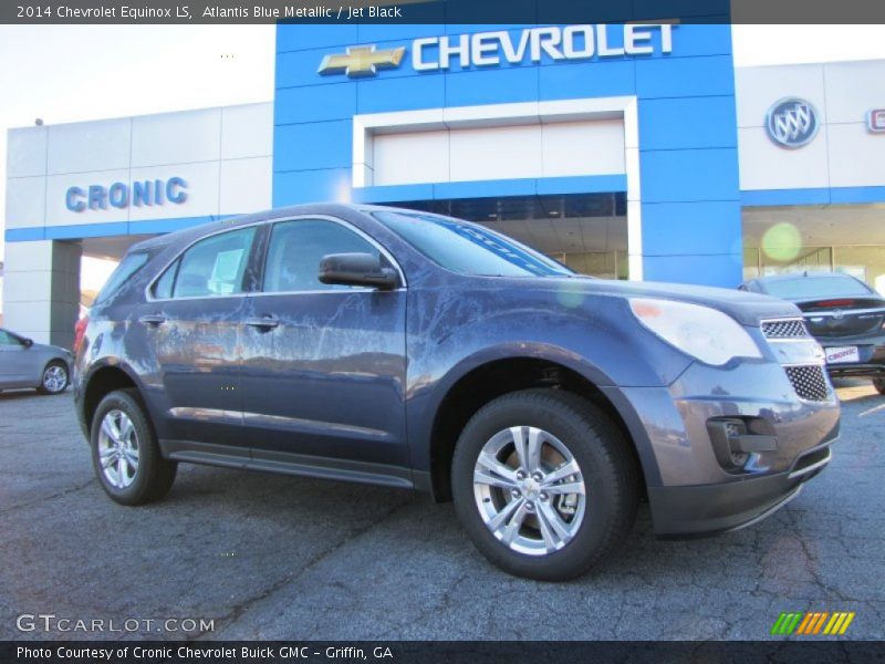 Atlantis Blue Metallic / Jet Black 2014 Chevrolet Equinox LS