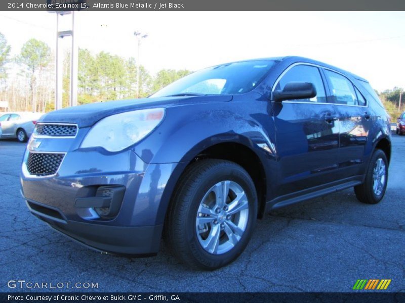 Atlantis Blue Metallic / Jet Black 2014 Chevrolet Equinox LS