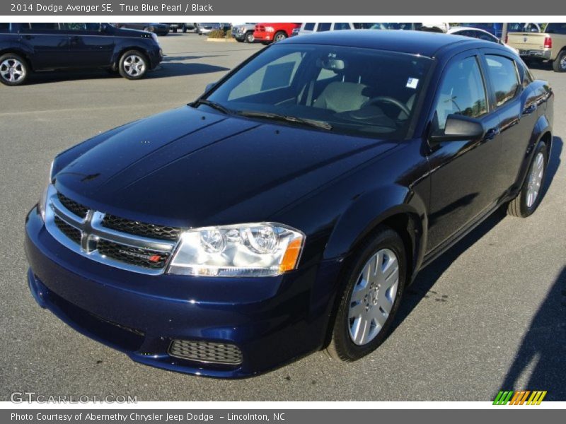True Blue Pearl / Black 2014 Dodge Avenger SE