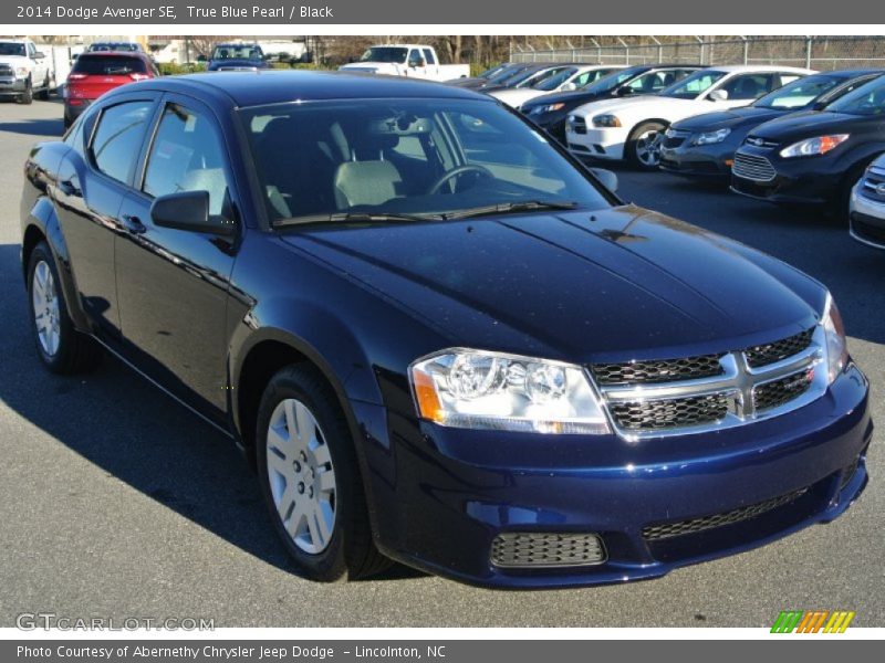 True Blue Pearl / Black 2014 Dodge Avenger SE