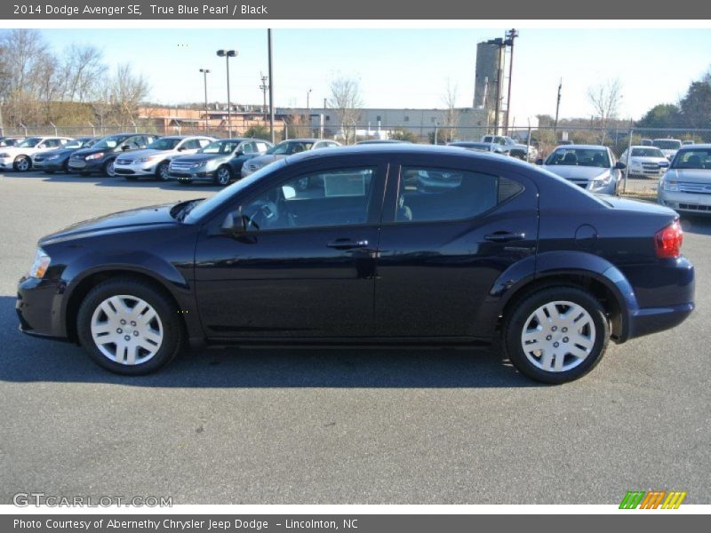 True Blue Pearl / Black 2014 Dodge Avenger SE