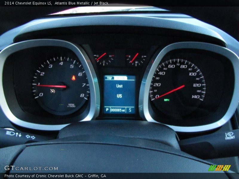 Atlantis Blue Metallic / Jet Black 2014 Chevrolet Equinox LS
