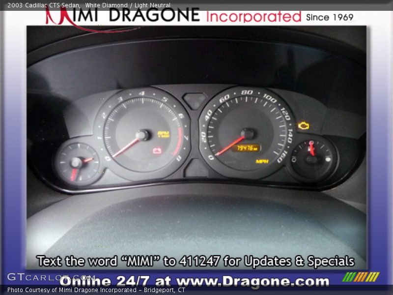 White Diamond / Light Neutral 2003 Cadillac CTS Sedan