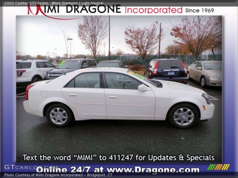 White Diamond / Light Neutral 2003 Cadillac CTS Sedan