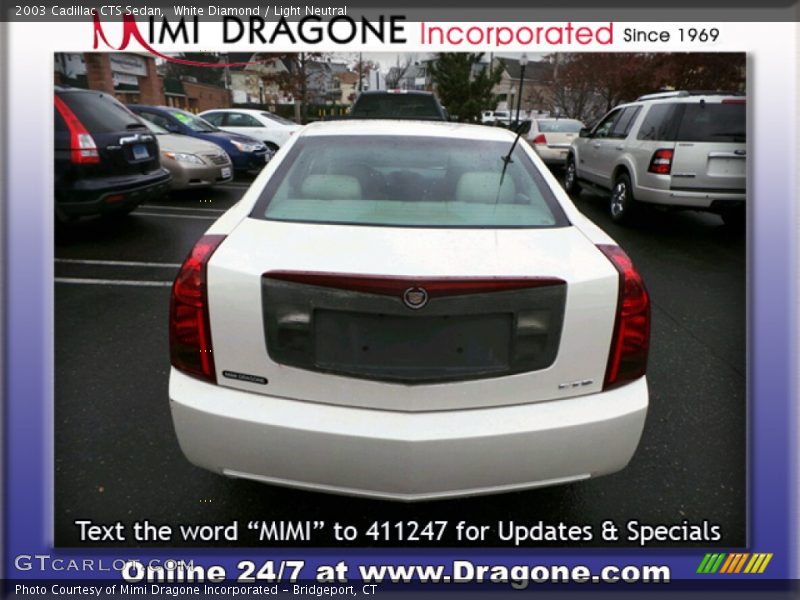 White Diamond / Light Neutral 2003 Cadillac CTS Sedan