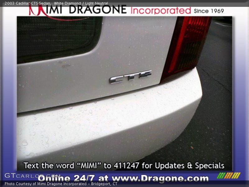 White Diamond / Light Neutral 2003 Cadillac CTS Sedan