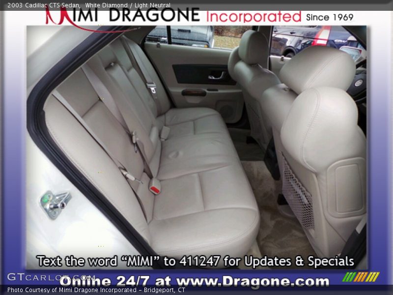White Diamond / Light Neutral 2003 Cadillac CTS Sedan