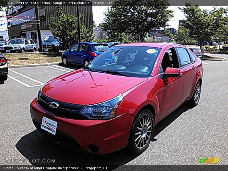 Sangria Red Metallic / Charcoal Black 2010 Ford Focus SES Sedan
