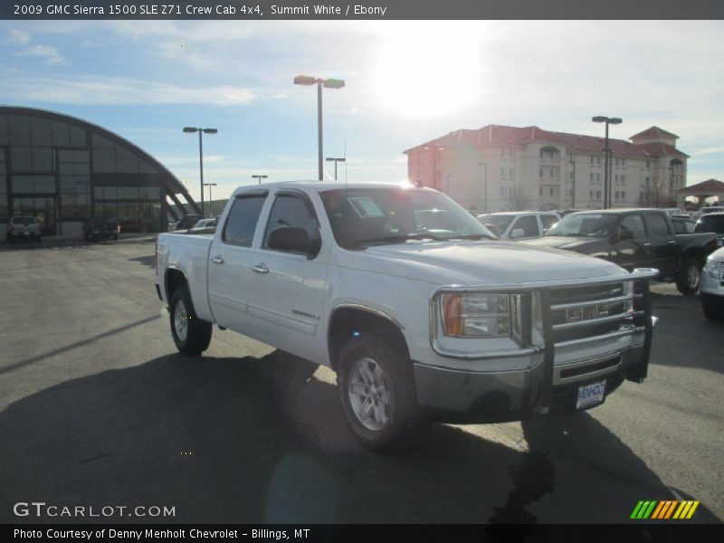 Summit White / Ebony 2009 GMC Sierra 1500 SLE Z71 Crew Cab 4x4