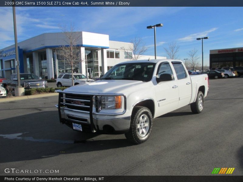 Summit White / Ebony 2009 GMC Sierra 1500 SLE Z71 Crew Cab 4x4