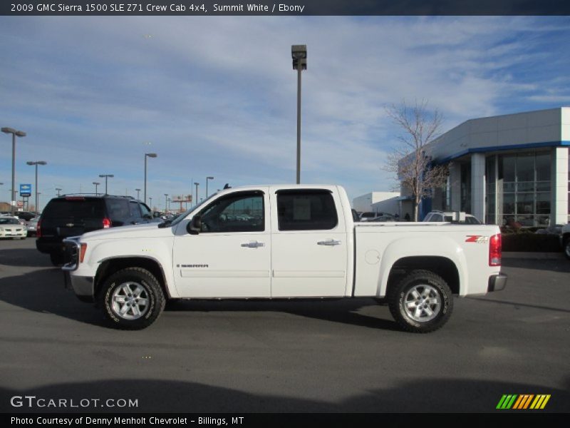 Summit White / Ebony 2009 GMC Sierra 1500 SLE Z71 Crew Cab 4x4