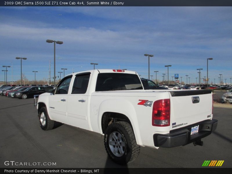 Summit White / Ebony 2009 GMC Sierra 1500 SLE Z71 Crew Cab 4x4