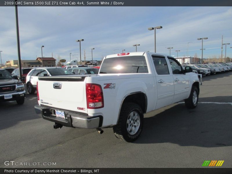 Summit White / Ebony 2009 GMC Sierra 1500 SLE Z71 Crew Cab 4x4