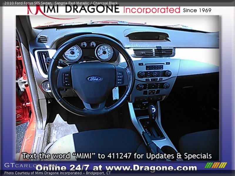 Sangria Red Metallic / Charcoal Black 2010 Ford Focus SES Sedan