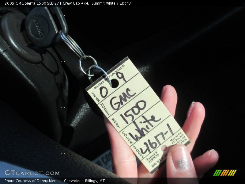 Summit White / Ebony 2009 GMC Sierra 1500 SLE Z71 Crew Cab 4x4