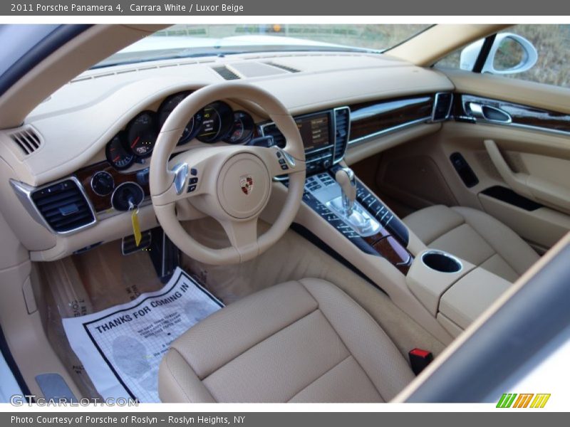 Carrara White / Luxor Beige 2011 Porsche Panamera 4