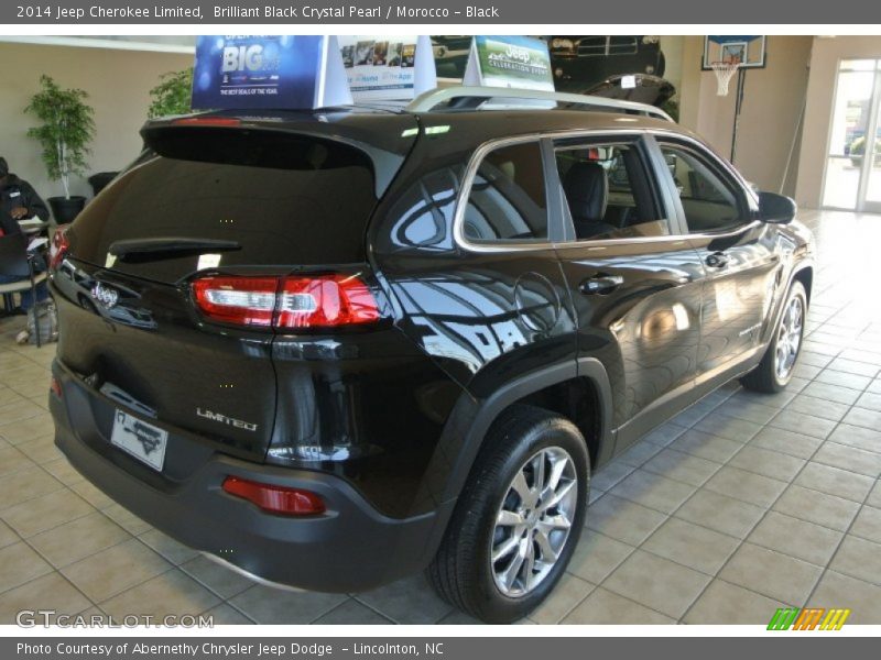 Brilliant Black Crystal Pearl / Morocco - Black 2014 Jeep Cherokee Limited