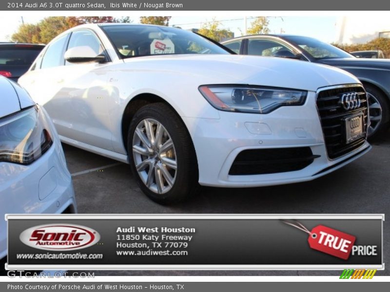 Ibis White / Nougat Brown 2014 Audi A6 3.0T quattro Sedan