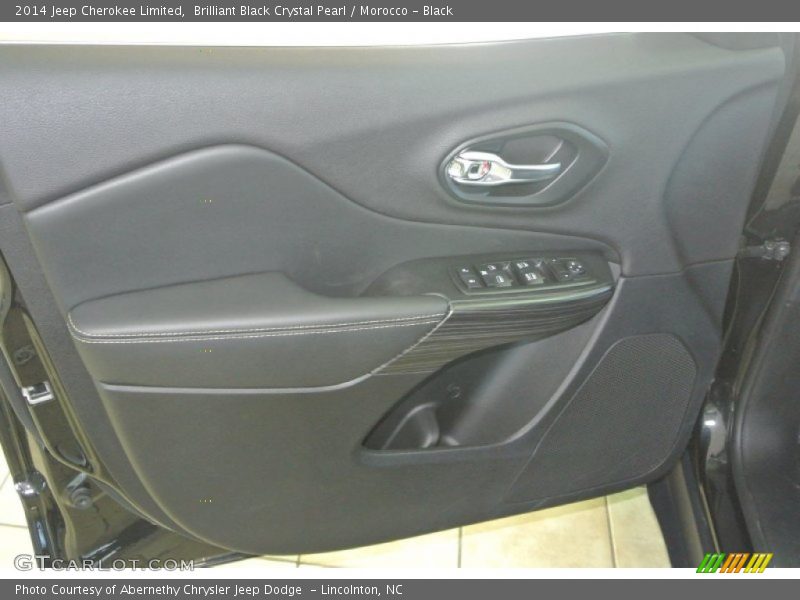 Brilliant Black Crystal Pearl / Morocco - Black 2014 Jeep Cherokee Limited