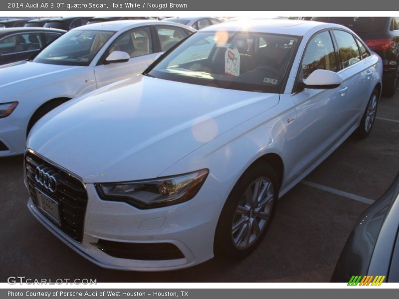 Ibis White / Nougat Brown 2014 Audi A6 3.0T quattro Sedan