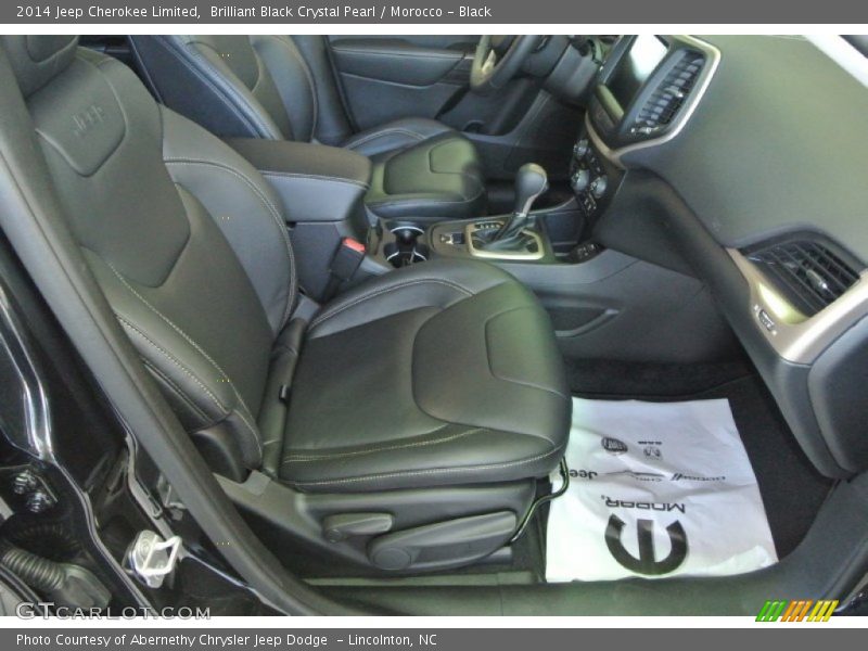Brilliant Black Crystal Pearl / Morocco - Black 2014 Jeep Cherokee Limited