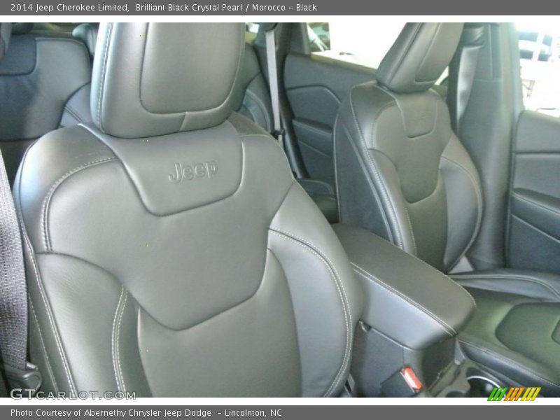 Brilliant Black Crystal Pearl / Morocco - Black 2014 Jeep Cherokee Limited