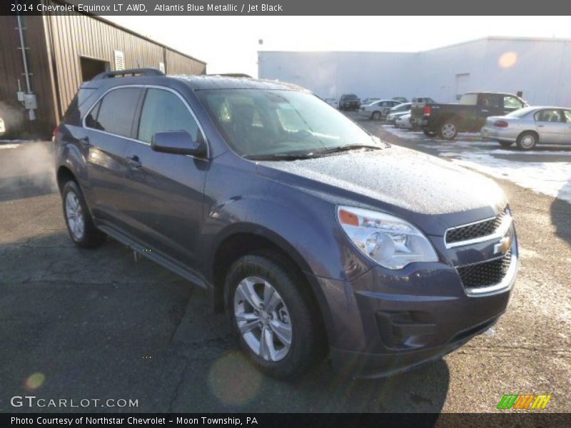 Atlantis Blue Metallic / Jet Black 2014 Chevrolet Equinox LT AWD