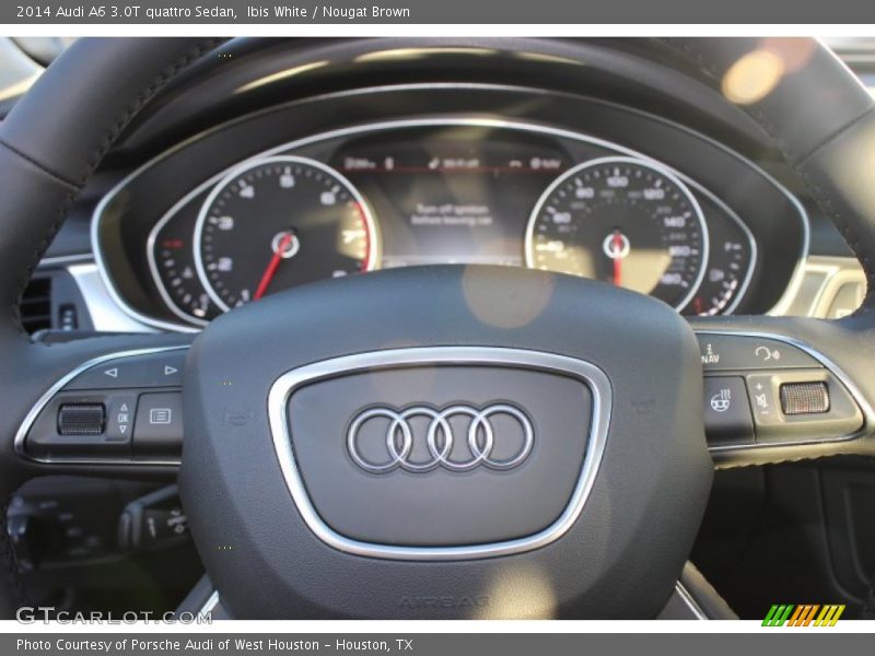 Ibis White / Nougat Brown 2014 Audi A6 3.0T quattro Sedan