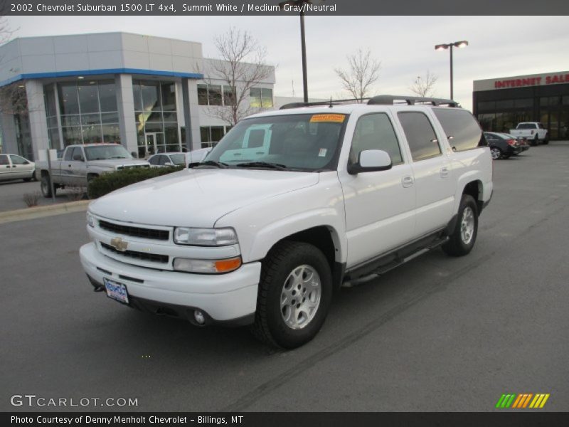 Summit White / Medium Gray/Neutral 2002 Chevrolet Suburban 1500 LT 4x4