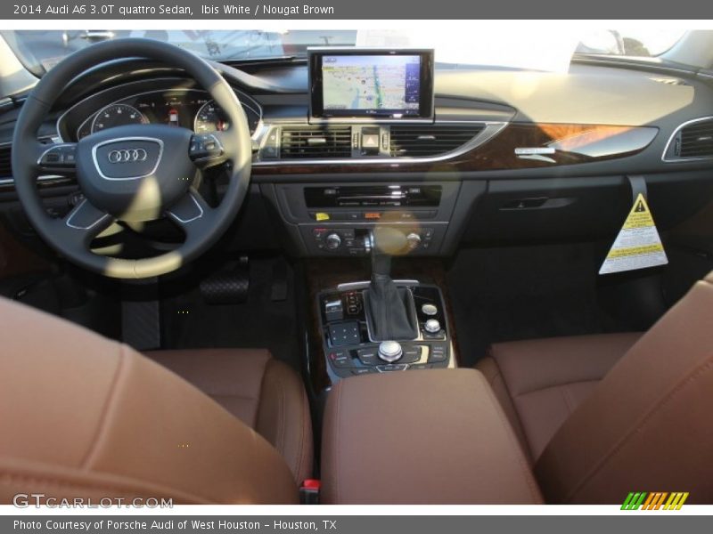 Ibis White / Nougat Brown 2014 Audi A6 3.0T quattro Sedan