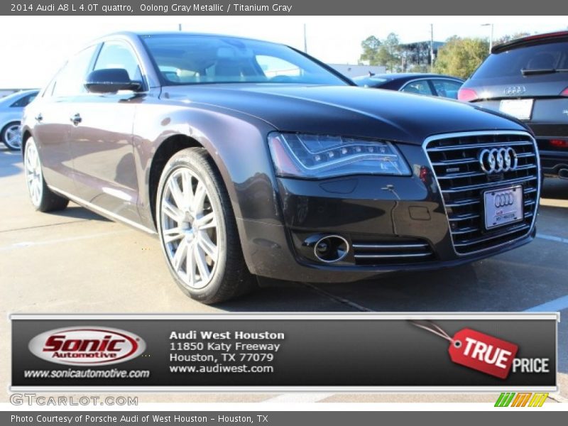 Oolong Gray Metallic / Titanium Gray 2014 Audi A8 L 4.0T quattro