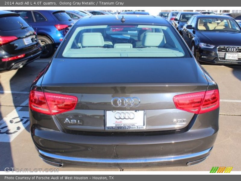 Oolong Gray Metallic / Titanium Gray 2014 Audi A8 L 4.0T quattro