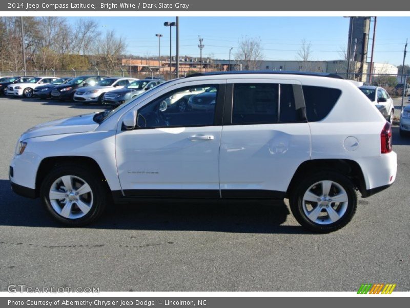 Bright White / Dark Slate Gray 2014 Jeep Compass Latitude