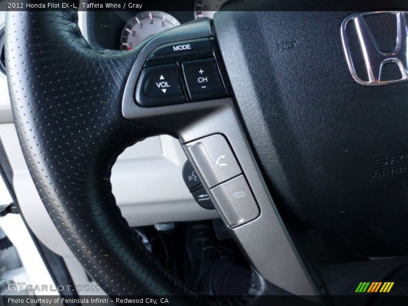 Taffeta White / Gray 2012 Honda Pilot EX-L