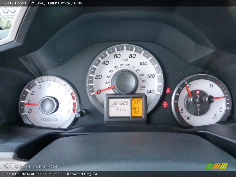 Taffeta White / Gray 2012 Honda Pilot EX-L