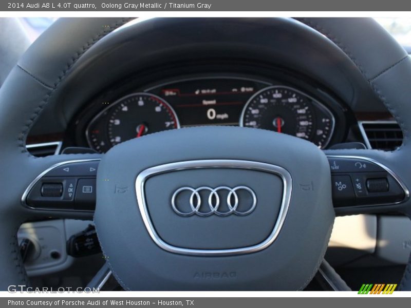 Oolong Gray Metallic / Titanium Gray 2014 Audi A8 L 4.0T quattro
