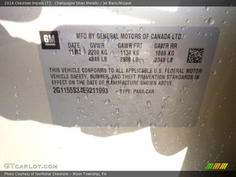 Champagne Silver Metallic / Jet Black/Mojave 2014 Chevrolet Impala LTZ