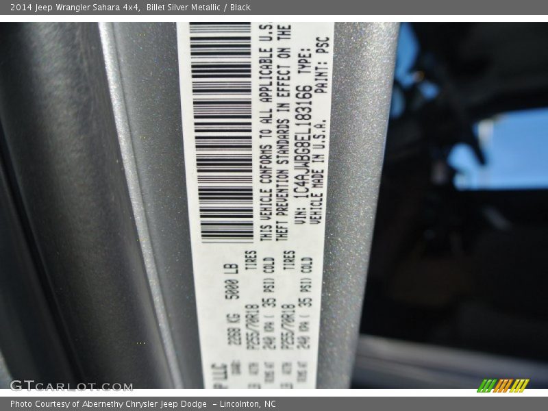 Billet Silver Metallic / Black 2014 Jeep Wrangler Sahara 4x4